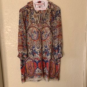 Multi-colored paisley tunic